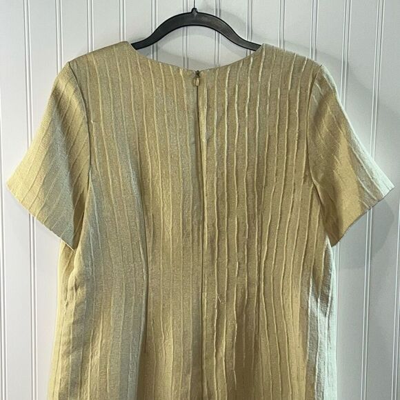 AS-HRO Vintage Jacket With Dress Womens Size 12 Tan Ribbed Long Sleeve Button Up - Picture 8 of 9